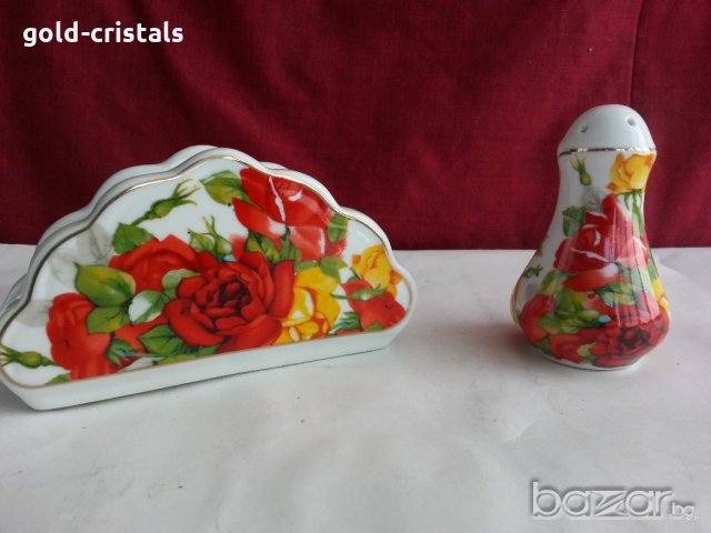 порцеланова солница и салфетник , снимка 7 - Антикварни и старинни предмети - 20740999