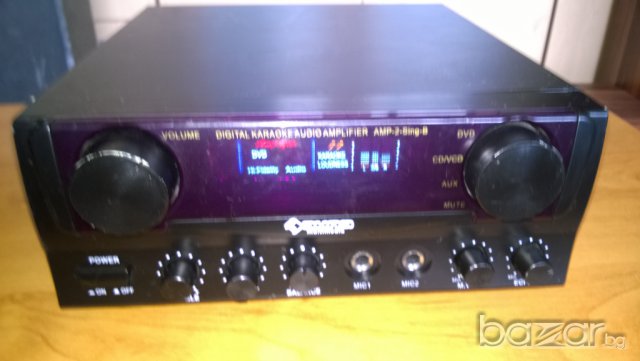 auna multimedia amp-2 sing-2 digital karaoke audio amplifier-швеицария, снимка 17 - Ресийвъри, усилватели, смесителни пултове - 7929436