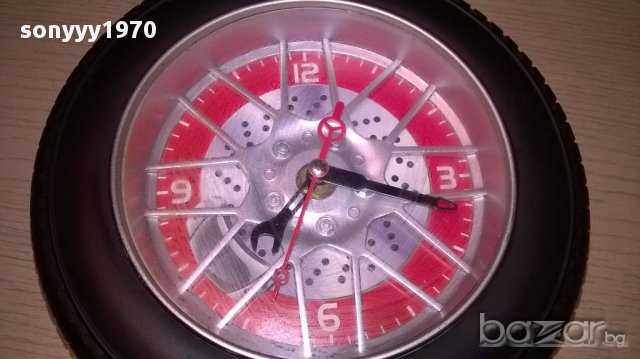 Часовник-гума-19см-внос швеицария, снимка 2 - Антикварни и старинни предмети - 13681519