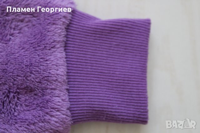 Лилав суичър с качулка 74/80, снимка 7 - Бебешки якета и елеци - 25564548