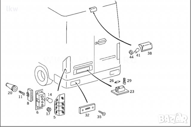 Лaмпа рег. номер за MERCEDES SPRINTER 1995 -2006, снимка 3 - Части - 23635792