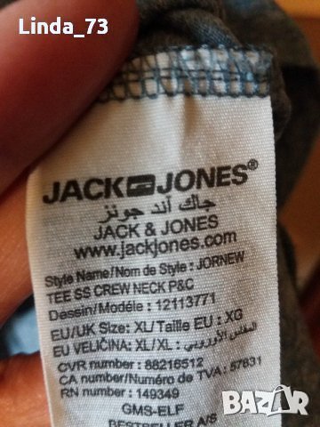 Мъж.тениска-"JACK & JONES"/-полиестер+памук+вискоза/-розов. Закупена от Германия., снимка 6 - Тениски - 21861840