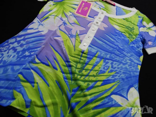 НОВА Angelo Marani Дамска Блуза Къс Ръкав 95% Естесвена Вискоза Size It 42 (S), снимка 3 - Блузи с дълъг ръкав и пуловери - 25520088