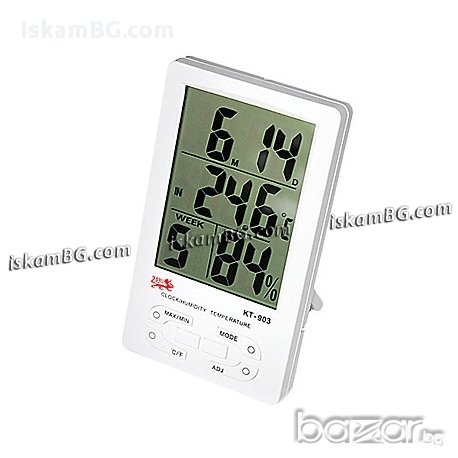 Мултифункционален часовник с температура и влагомер, снимка 1 - Други - 13585339