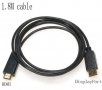 DisplayPort към HDMI качествен кабел 3м мъжко-мъжко + Гаранция, снимка 2
