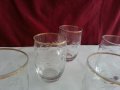 Стъклени чаши гравирани с златен кант , снимка 10