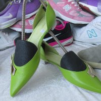 зелени дамски обувки MAX Monelli original,N- 38- 39,100% естествена кожа отвън и отвътре, снимка 10 - Дамски обувки на ток - 19283054