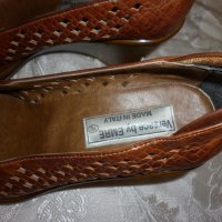 Дамски кафеви обувки на лека платформа , снимка 3 - Сандали - 18639637