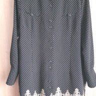 CELEBRE - дамска дълга черно-бежова риза, снимка 6 - Ризи - 16464940