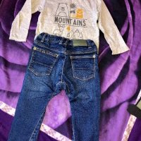 Комплект дънки и блузка , снимка 3 - Комплекти за бебе - 22851804