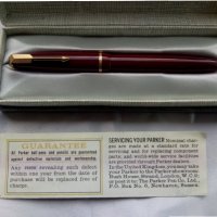 Писалка Parker Duofold Fountain Pen 14К - 1950 г , снимка 3 - Антикварни и старинни предмети - 22617219