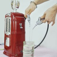 Червена Ретро бензинова колонка за напитки - код ДВОЙНА, снимка 9 - Други стоки за дома - 12339870