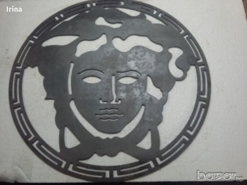  Декорация   ВЕРСАЧЕ   МЕТАЛНА   ГЛАВА   РАЗМЕРИ 50см НА 50см    НА 5 мм ДЕБЕЛИНА, снимка 1