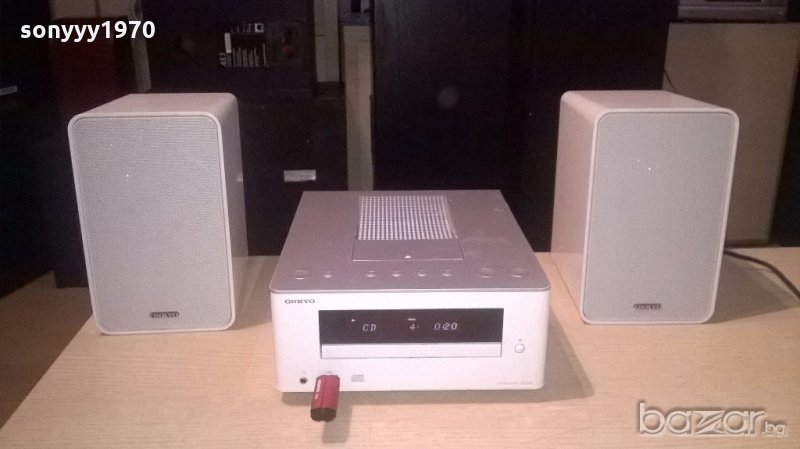 onkyo cd/usb/iphone receiver+тонколои-внос швеицария, снимка 1