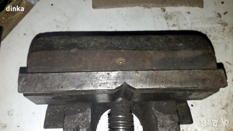 голямо машинно менгеме с настолна бормашина, снимка 1