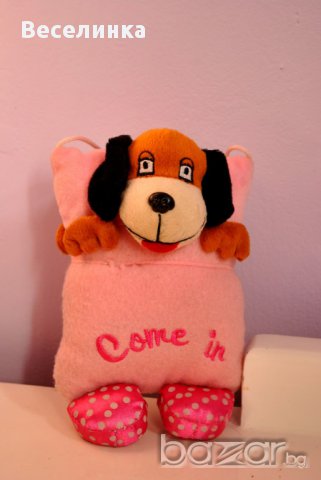 Забавна,розова, плюшена играчка с кученце, подарък за Св. Валентин-032, снимка 2 - Романтични подаръци - 13516969