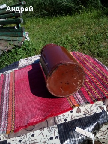 Стара емайлирана котленка #3, снимка 5 - Антикварни и старинни предмети - 25578679