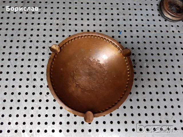 Меден пепелник, снимка 2 - Антикварни и старинни предмети - 18403011