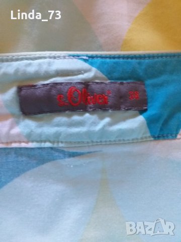 Дам.пола-"s.Oliver"/памук+ликра/,цвят-шарена. Закупена от Италия., снимка 4 - Поли - 26001685
