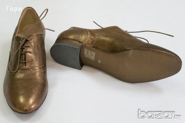 Естествена кожа, дамски кафяви бронзови обувки марка Eye, снимка 3 - Дамски ежедневни обувки - 17554820