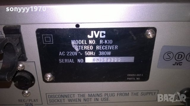 jvc r-k10 stereo receiver-made in japan-внос швеция-380w, снимка 18 - Ресийвъри, усилватели, смесителни пултове - 21886646