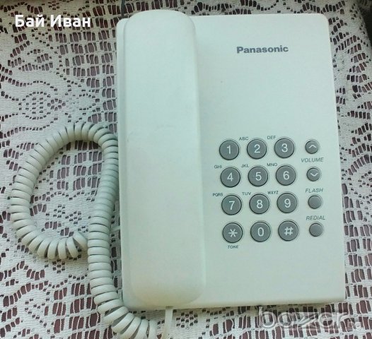 Домашен телефон - Panasonic 1 работещ ,перфектен , изгодно!, снимка 3 - Стационарни телефони и факсове - 18764830