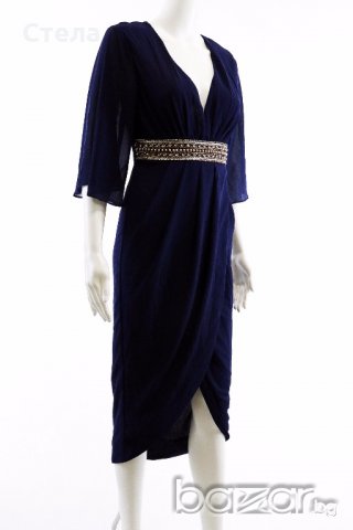 TFNC елегантна дамска рокля, нова, с етикет, тъмно синя, снимка 4 - Рокли - 18642348