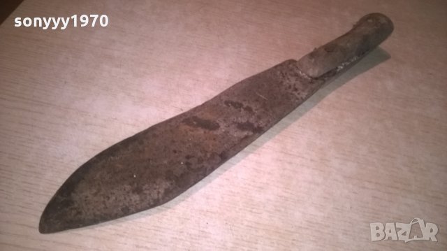 стар нож-антика-40х7см-метален с дървена дръжка, снимка 9 - Колекции - 26171384