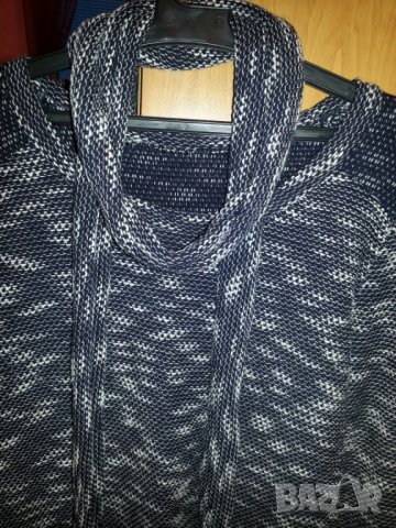 Дамска блуза меланж с шал, снимка 4 - Блузи с дълъг ръкав и пуловери - 23119255