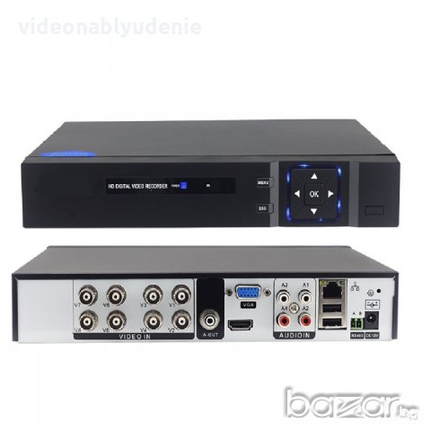 8xBNC 16xIP FULL HD 1080P XVR NVR DRV Видеорекордер 8 CVI (DAHUA)/ 8 Aналогови / 16 IP Kамери