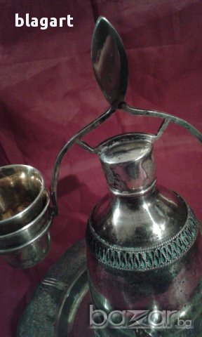 Стар посребрен съд -Русия, сервиз,чашки,павур, снимка 3 - Антикварни и старинни предмети - 12979144