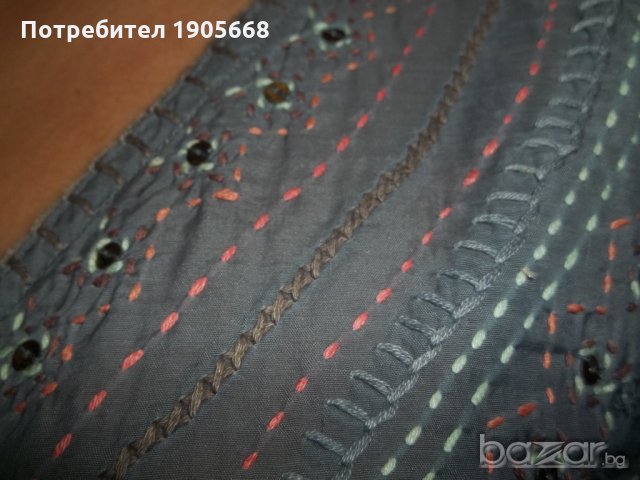 Сива риза-туника с бродерия №40, снимка 8 - Ризи - 21071848