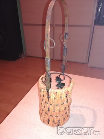 поставка за вино-метална с оплетка-40х12см-внос швеицария, снимка 15 - Колекции - 20310658