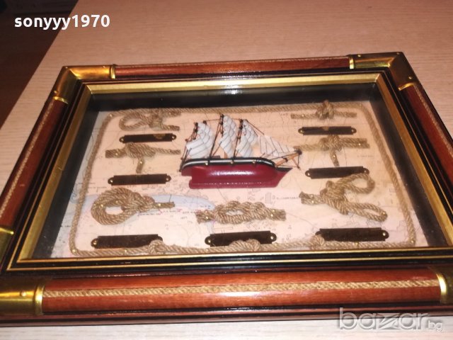 ретро колекция-корабна картина-36х26х4см-внос швеицария, снимка 14 - Колекции - 20616855