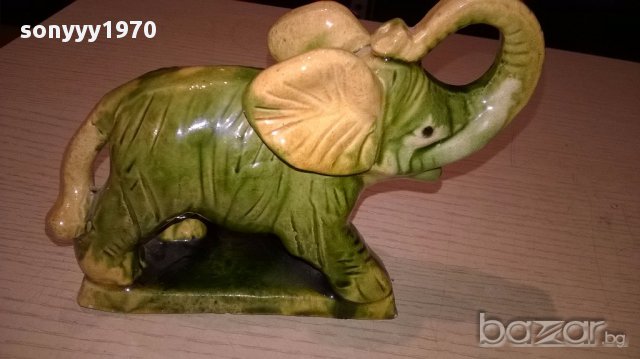 Керамичен слон-14/12/5см-внос швеицария, снимка 11 - Антикварни и старинни предмети - 15840792