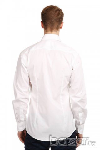 Бяла памучна риза, снимка 5 - Ризи - 7062932
