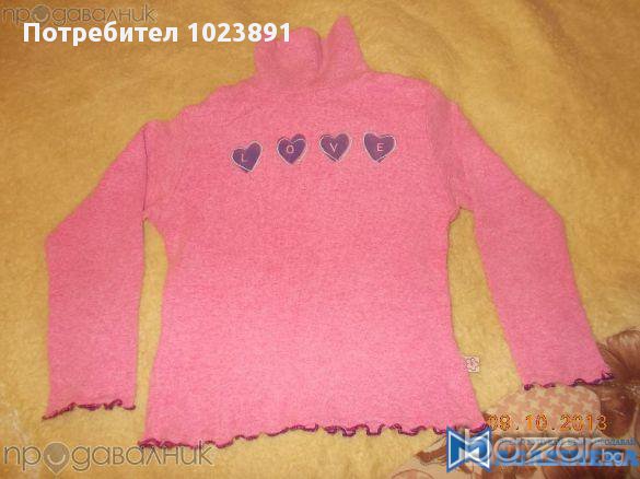  Поло Wenice +нежно пуловерче за 5-г момиченце, снимка 2 - Детски Блузи и туники - 10875801
