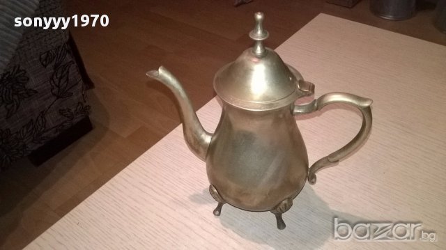 Ретро чаиник с капак-21х20х11см-внос швеицария, снимка 11 - Антикварни и старинни предмети - 17872194