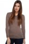 Кафеникав пуловер, снимка 1 - Блузи с дълъг ръкав и пуловери - 7077840
