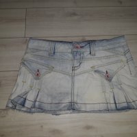 Дънкова къса синя пола марка TRF Denim, снимка 1 - Поли - 24539650