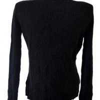 Дамска блуза черно поло еластична, снимка 2 - Блузи с дълъг ръкав и пуловери - 23439969