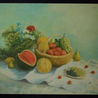 Стара картина, натюрморт, А.Панагонов, снимка 1 - Антикварни и старинни предмети - 16847981