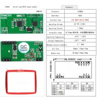 125kHz RFID access card reader TTL RS232 board PCB платка на четец карти рфид, снимка 4 - Друга електроника - 11922250