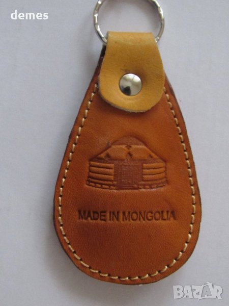  Автентичен кожен ключодържател от Монголия-серия-19, снимка 1