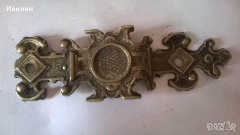 стара метална аликация,обков за мебел, снимка 1