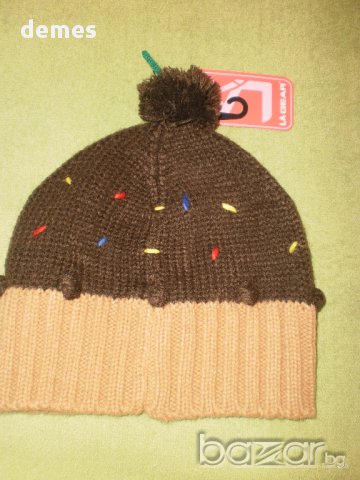 Оригинална детска шапка La Gear в кафяво и бяло, намалена , снимка 2 - Шапки, шалове и ръкавици - 8542859
