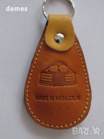  Автентичен кожен ключодържател от Монголия-серия-19