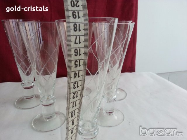 кристални чаши за шампанско гравирани , снимка 3 - Антикварни и старинни предмети - 20026884