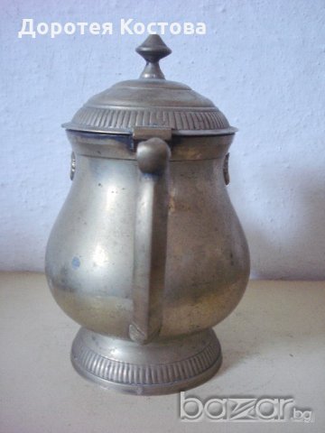 Стар бронзов чайник 2, снимка 7 - Антикварни и старинни предмети - 19209654