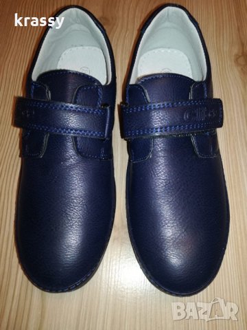 НОВИ кожени детски обувки велкро (номер 32), снимка 4 - Детски обувки - 26194790